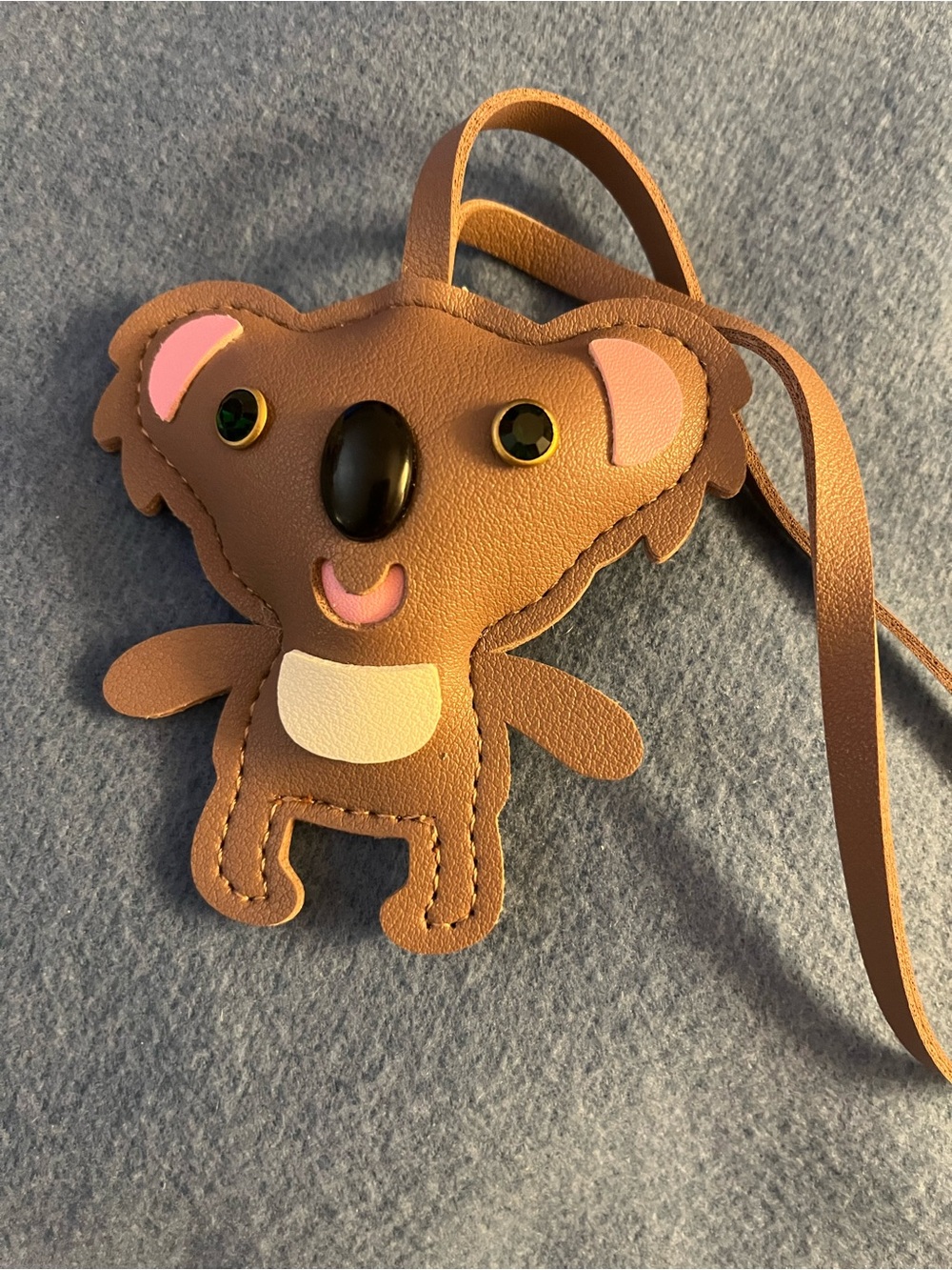 Koala Bag Charm - Brown with Pink Accents